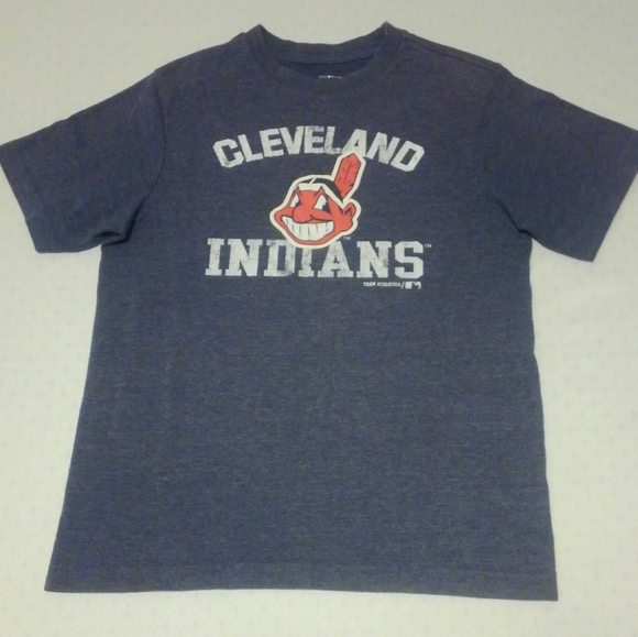 ⚾️ Cleveland Indians 🪶 Shirt Chief Wahoo ⚾ Large MLB Youth Boys 🔥 - Picture 2 of 6